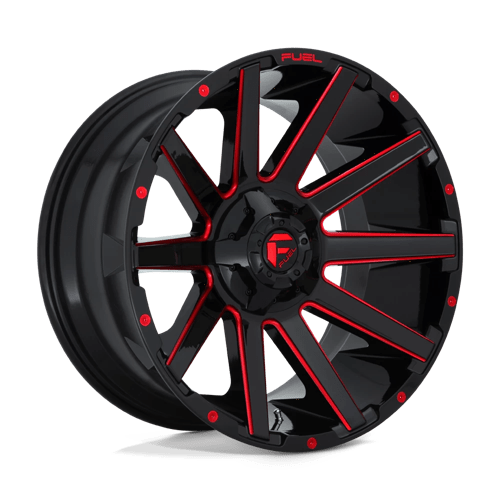 Fuel 1PC | D643 CONTRA | 20.0x9.00 | 5X139.7/5X150 | 1 | GLOSS BLACK RED TINTED CLEAR