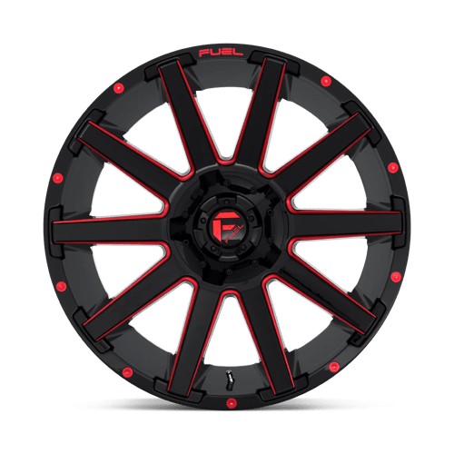 Fuel 1PC | D643 CONTRA | 20.0x9.00 | 5X139.7/5X150 | 1 | GLOSS BLACK RED TINTED CLEAR