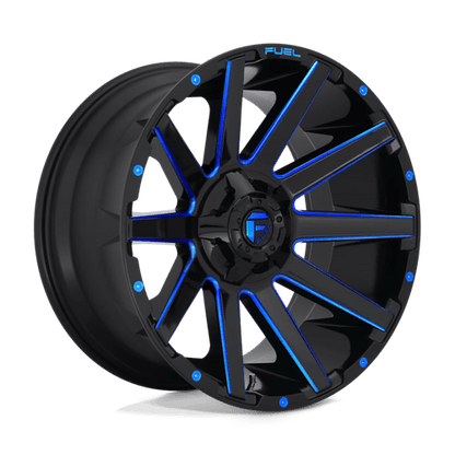 Fuel 1PC | D644 CONTRA | 20.0x10.00 | 6X135/6X139.7 | -19 | GLOSS BLACK BLUE TINTED CLEAR