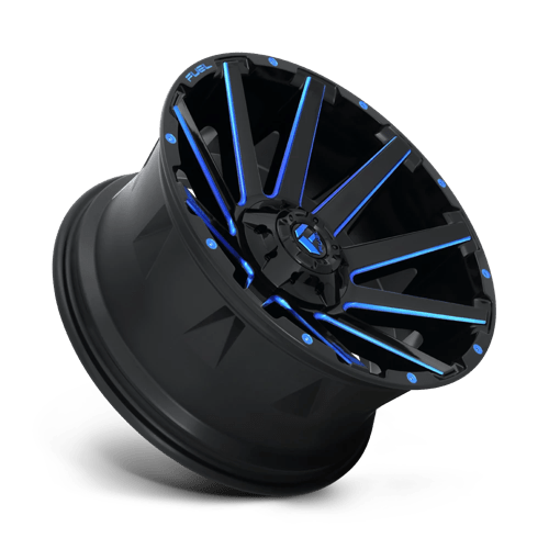 Fuel 1PC | D644 CONTRA | 20.0x9.00 | 6X135/6X139.7 | 20 | GLOSS BLACK BLUE TINTED CLEAR