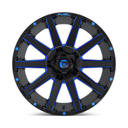 Fuel 1PC | D644 CONTRA | 20.0x9.00 | 6X135/6X139.7 | 20 | GLOSS BLACK BLUE TINTED CLEAR