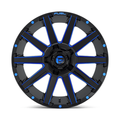 Fuel 1PC | D644 CONTRA | 20.0x10.00 | 6X135/6X139.7 | -19 | GLOSS BLACK BLUE TINTED CLEAR