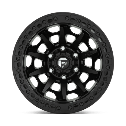 Fuel 1PC | D114 COVERT BEADLOCK | 17.0x9.00 | 5X127 | -15 | MATTE BLACK