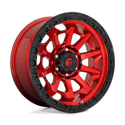 Fuel 1PC | D695 COVERT | 17.0x9.00 | 6X139.7 | 1 | CANDY RED BLACK BEAD RING