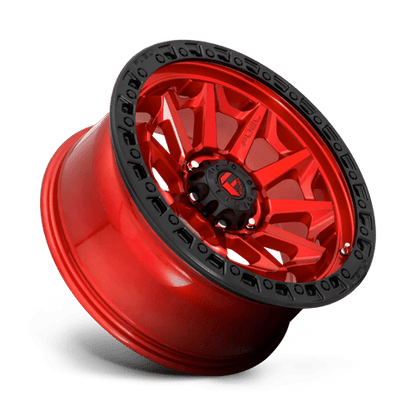 Fuel 1PC | D695 COVERT | 17.0x9.00 | 6X139.7 | 1 | CANDY RED BLACK BEAD RING