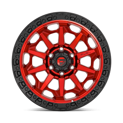 Fuel 1PC | D695 COVERT | 17.0x9.00 | 5X127 | -12 | CANDY RED BLACK BEAD RING