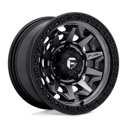 Fuel 1PC | D716 COVERT | 15.0x8.00 | 5X139.7 | -12 | MATTE GUNMETAL BLACK BEAD RING