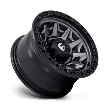 Fuel 1PC | D716 COVERT | 15.0x8.00 | 5X139.7 | -12 | MATTE GUNMETAL BLACK BEAD RING