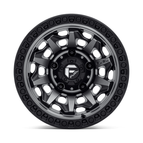 Fuel 1PC | D716 COVERT | 15.0x8.00 | 5X139.7 | -12 | MATTE GUNMETAL BLACK BEAD RING