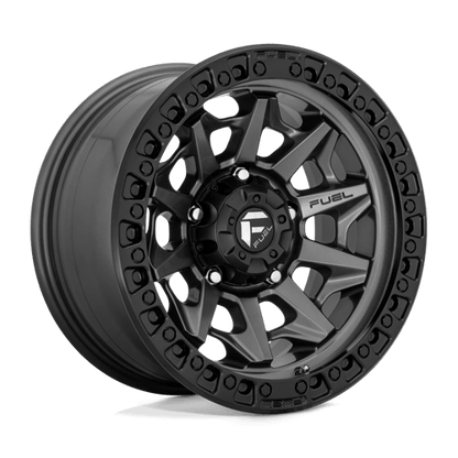 Fuel 1PC | D716 COVERT | 15.0x8.00 | 6X139.7 | -19 | MATTE GUNMETAL BLACK BEAD RING