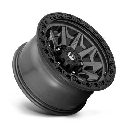 Fuel 1PC | D716 COVERT | 18.0x9.00 | 8X165.1 | 1 | MATTE GUNMETAL BLACK BEAD RING