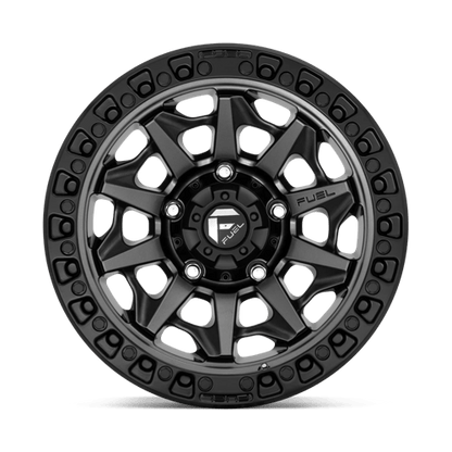 Fuel 1PC | D716 COVERT | 18.0x9.00 | 5X127 | -12 | MATTE GUNMETAL BLACK BEAD RING