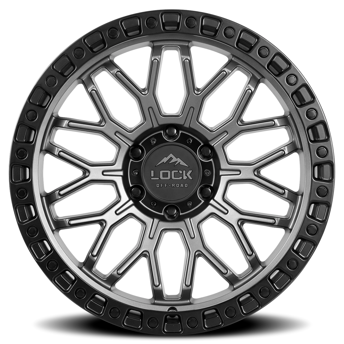 COMBAT | 20X10 | 6X135 | -18 | MATTE GREY W MATTE BLACK RING | COMBAT-2163MGMBR - Image 3