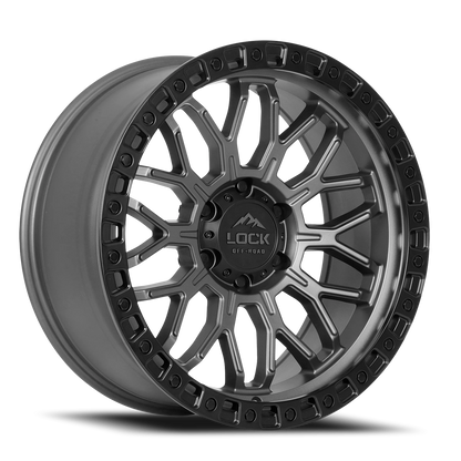 COMBAT | 20X10 | 8X180 | -18 | MATTE GREY W MATTE BLACK RING | COMBAT-2188MGMBR