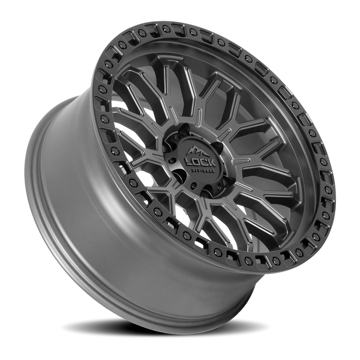 COMBAT | 20X10 | 8X180 | -18 | MATTE GREY W MATTE BLACK RING | COMBAT-2188MGMBR - Image 2