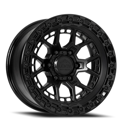 COMMANDO | 17X9 | 5X127 | +0 | MATTE BLACK W GLOSS BLACK RING | COMMANDO-7957GB