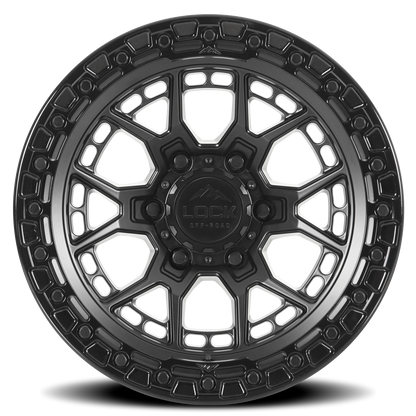 COMMANDO | 17X9 | 5X127 | +0 | MATTE BLACK W GLOSS BLACK RING | COMMANDO-7957GB - Image 3