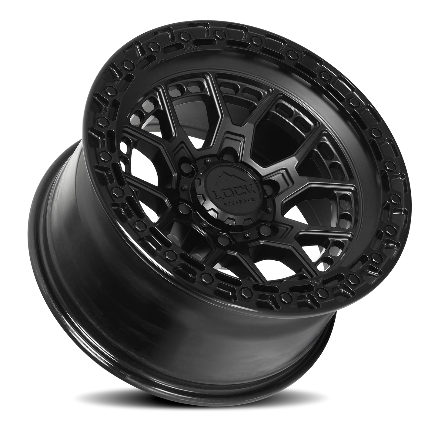 COMMANDO | 17X9 | 6X135 | +0 | MATTE BLACK W GLOSS BLACK RING | COMMANDO-7963GB - Image 2