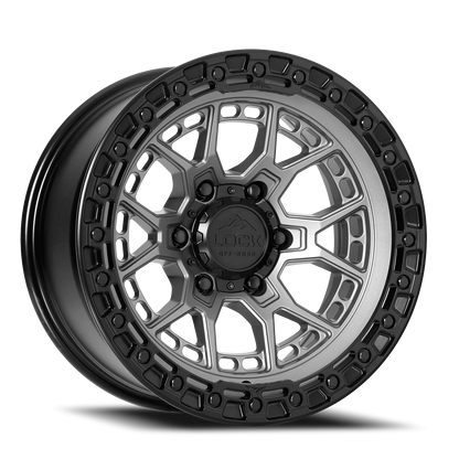 COMMANDO | 17X9 | 5X127 | +0 | MATTE GREY W MATTE BLACK RING | COMMANDO-7957MGMBR