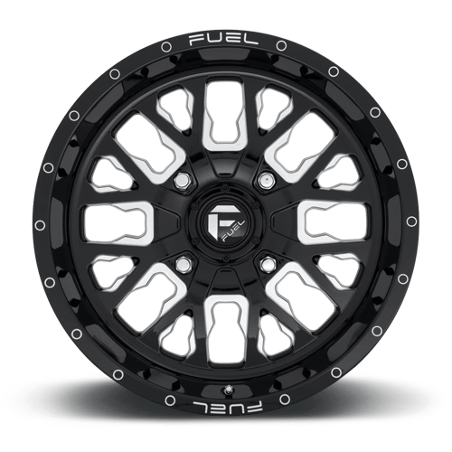 Fuel UTV | D611 STROKE | 18.0x7.00 | 4X137 | 13 | GLOSS BLACK MILLED