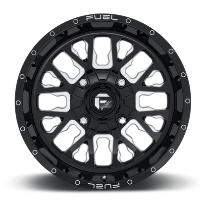 Fuel UTV | D611 STROKE | 18.0x7.00 | 4X137 | 13 | GLOSS BLACK MILLED