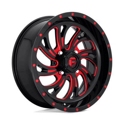 Fuel UTV | D642 KOMPRESSOR UTV | 18.0x7.00 | 4X156 | 13 | GLOSS BLACK RED TINTED CLEAR
