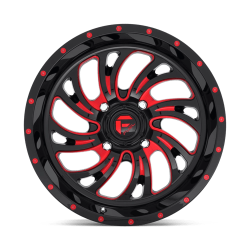 Fuel UTV | D642 KOMPRESSOR UTV | 18.0x7.00 | 4X156 | 13 | GLOSS BLACK RED TINTED CLEAR