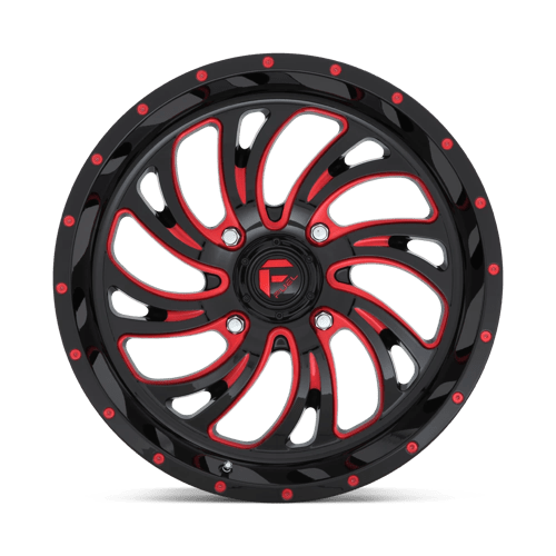 Fuel UTV | D642 KOMPRESSOR UTV | 20.0x7.00 | 4X137 | 13 | GLOSS BLACK RED TINTED CLEAR