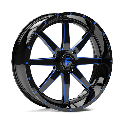 Fuel UTV | D651 MAVERICK UTV | 22.0x7.00 | 4X137 | 13 | GLOSS BLACK MILL W/ BLUE TINT