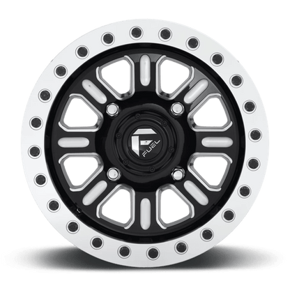 Fuel UTV | D910 HARDLINE BEADLOCK | 15.0x10.00 | 4X137 | 25 | GLOSS BLACK MILLED
