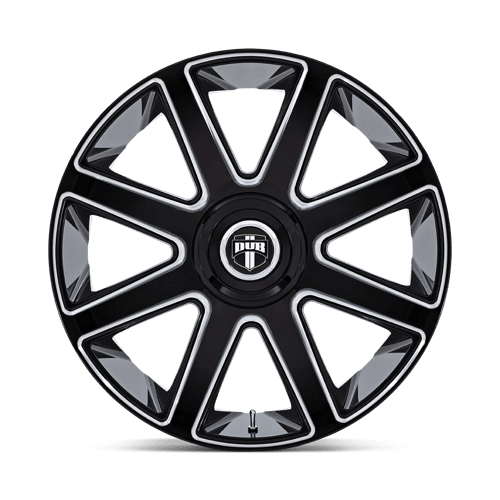 DUB 1PC | DC273 PULL | 24.0x9.00 | 5X115/5X120 | 38 | GLOSS BLACK MILLED