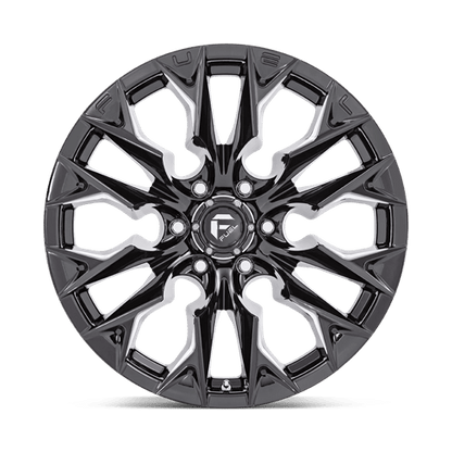 Fuel 1PC | D803 FLAME | 24.0x12.00 | 5X139.7 | -44 | GLOSS BLACK MILLED
