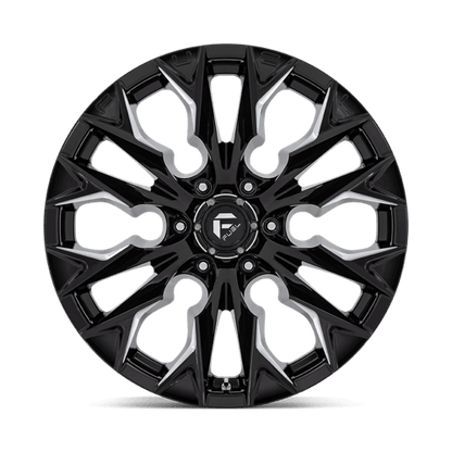 Fuel 1PC | D803 FLAME | 20.0x9.00 | 6X139.7 | 20 | GLOSS BLACK MILLED