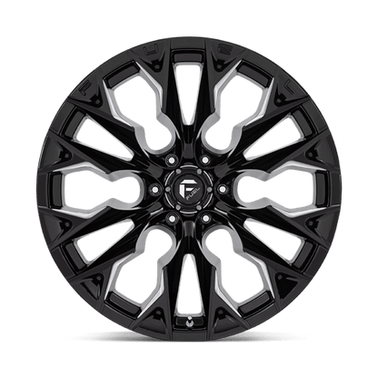 Fuel 1PC | D803 FLAME | 22.0x12.00 | 6X139.7 | -44 | GLOSS BLACK MILLED