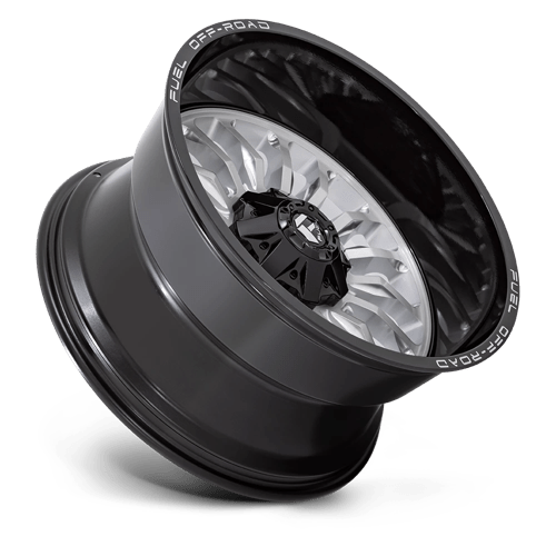 Fuel 1PC | D798 ARC | 22.0x12.00 | 8X170 | -44 | SILVER BRUSH FACE W/ BLK LIP