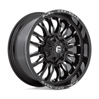Fuel 1PC | D795 ARC | 22.0x12.00 | 8X165.1 | -44 | GLOSS BLACK MILLED
