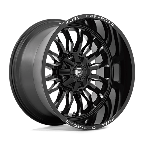 Fuel 1PC | D795 ARC | 22.0x12.00 | 5X114.3/5X127 | -44 | GLOSS BLACK MILLED