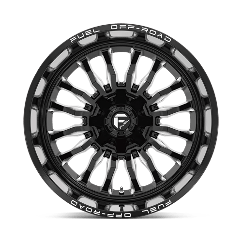 Fuel 1PC | D795 ARC | 22.0x12.00 | 5X114.3/5X127 | -44 | GLOSS BLACK MILLED