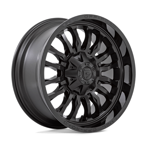 Fuel 1PC | D796 ARC | 22.0x10.00 | 8X180 | -18 | MATTE BLACK W/ GLOSS BLACK LIP