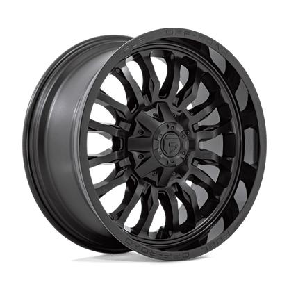 Fuel 1PC | D796 ARC | 22.0x10.00 | 8X165.1 | -18 | MATTE BLACK W/ GLOSS BLACK LIP