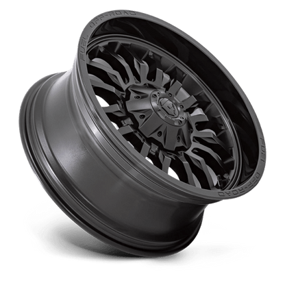 Fuel 1PC | D796 ARC | 22.0x10.00 | 8X180 | -18 | MATTE BLACK W/ GLOSS BLACK LIP