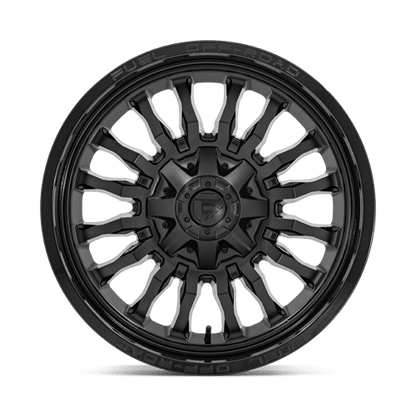 Fuel 1PC | D796 ARC | 20.0x10.00 | 8X180 | -18 | MATTE BLACK W/ GLOSS BLACK LIP