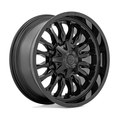 Fuel 1PC | D796 ARC | 20.0x9.00 | 8X170 | 1 | MATTE BLACK W/ GLOSS BLACK LIP
