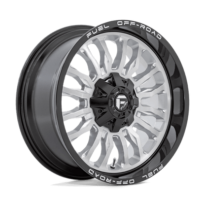 Fuel 1PC | D798 ARC | 20.0x9.00 | 5X127/5X135 | 1 | SILVER BRUSH FACE W/ BLK LIP