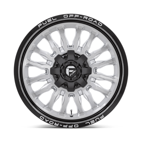 Fuel 1PC | D798 ARC | 20.0x9.00 | 5X127/5X135 | 1 | SILVER BRUSH FACE W/ BLK LIP