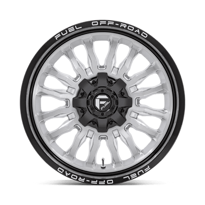 Fuel 1PC | D798 ARC | 20.0x9.00 | 6X135/6X139.7 | 1 | SILVER BRUSH FACE W/ BLK LIP