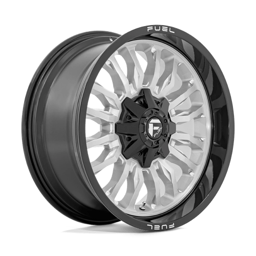 Fuel 1PC | D798 ARC | 20.0x9.00 | 8X170 | 1 | SILVER BRUSH FACE W/ BLK LIP