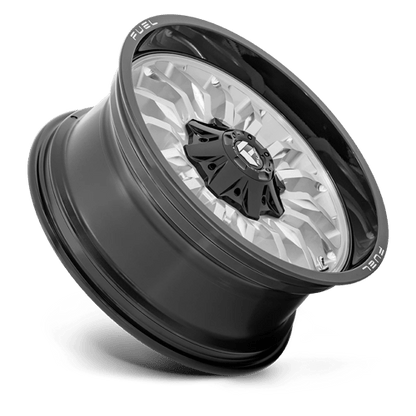 Fuel 1PC | D798 ARC | 20.0x9.00 | 8X180 | 1 | SILVER BRUSH FACE W/ BLK LIP