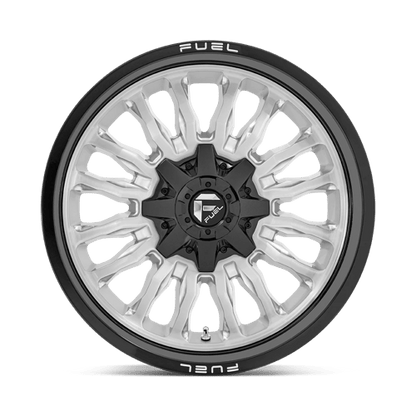 Fuel 1PC | D798 ARC | 20.0x9.00 | 8X170 | 1 | SILVER BRUSH FACE W/ BLK LIP