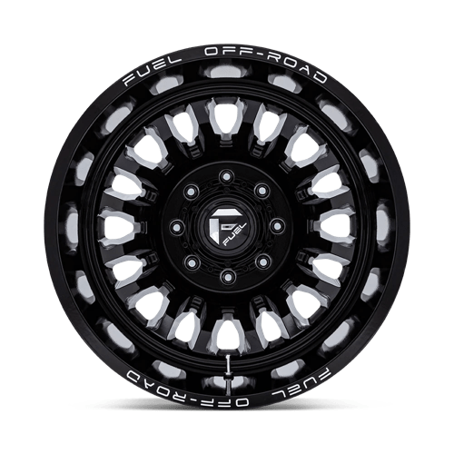Fuel 1PC | D868 ARC DUALLY | 20.0x8.25 | 8X170 | -201 | GLOSS BLACK MILLED